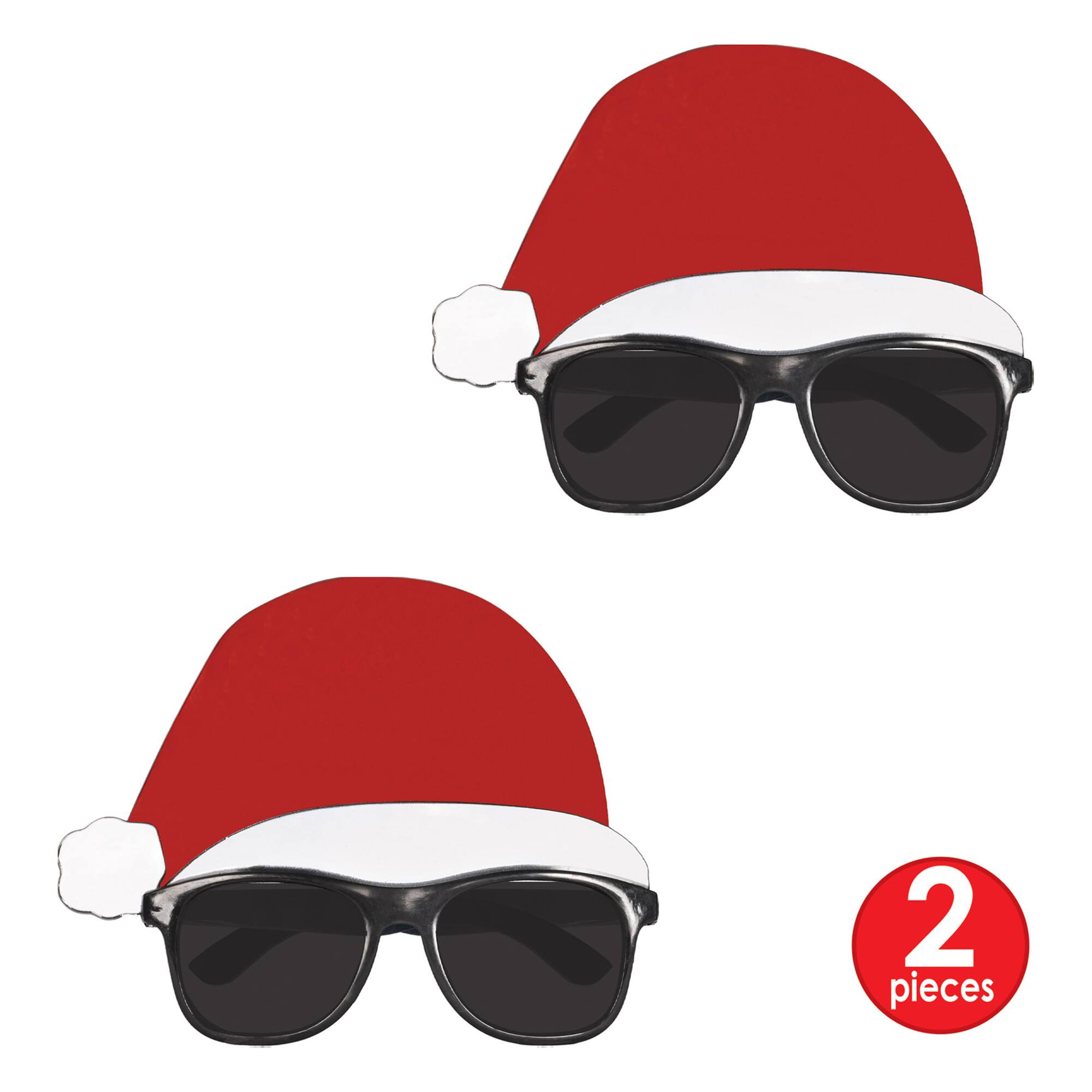 Beistle Santa Hat Novelty Glasses, 2ct.